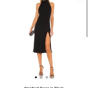 Amanda Uprichard Black Midi Dress